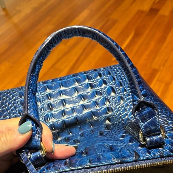 Brahmin Satchel Melbourne Crocodile-Embossed Women's Bag - Picture 8 of 9